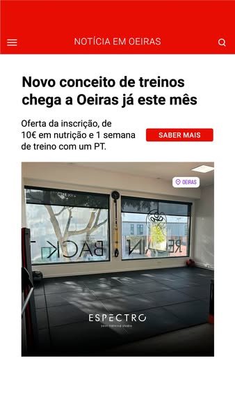 Nunca mais treinas sozinho
