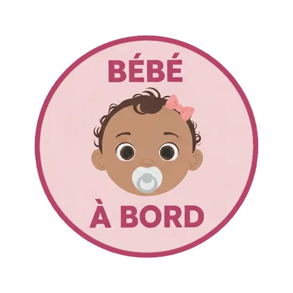 Sticker Bébé à bord Fille #01