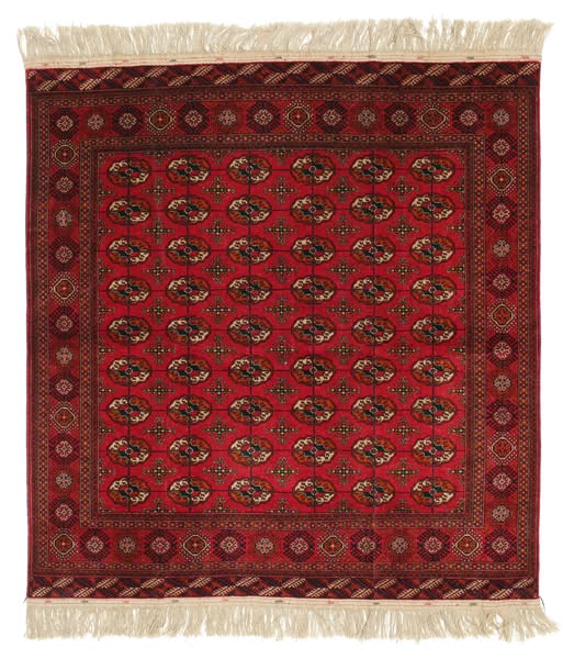 Oriental Bokhara/Yamut Rug 201X204 Square Dark Red/Black Wool