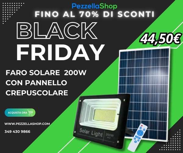 Faro Led Solare 200w crepuscolare