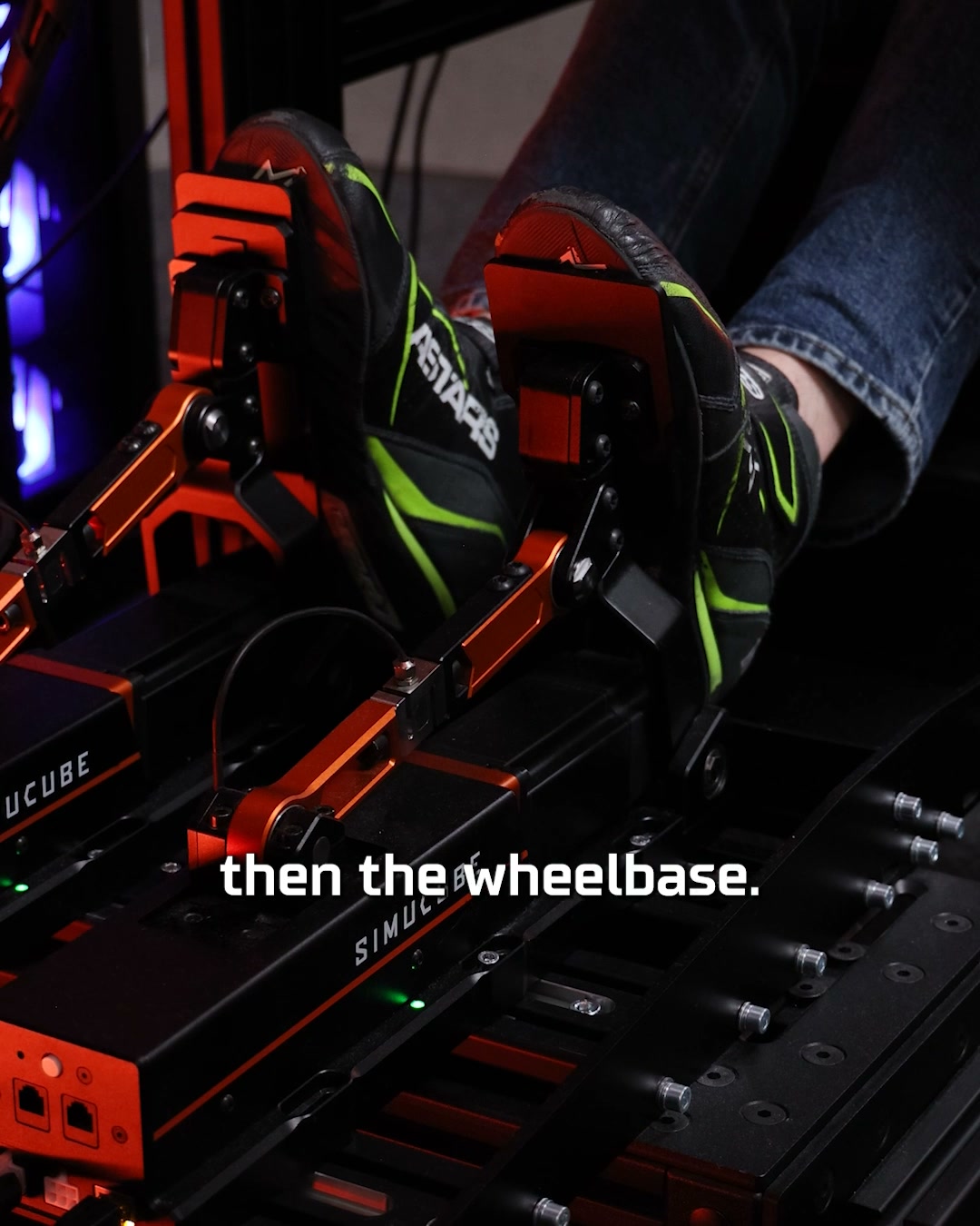 Wheel or pedals first?