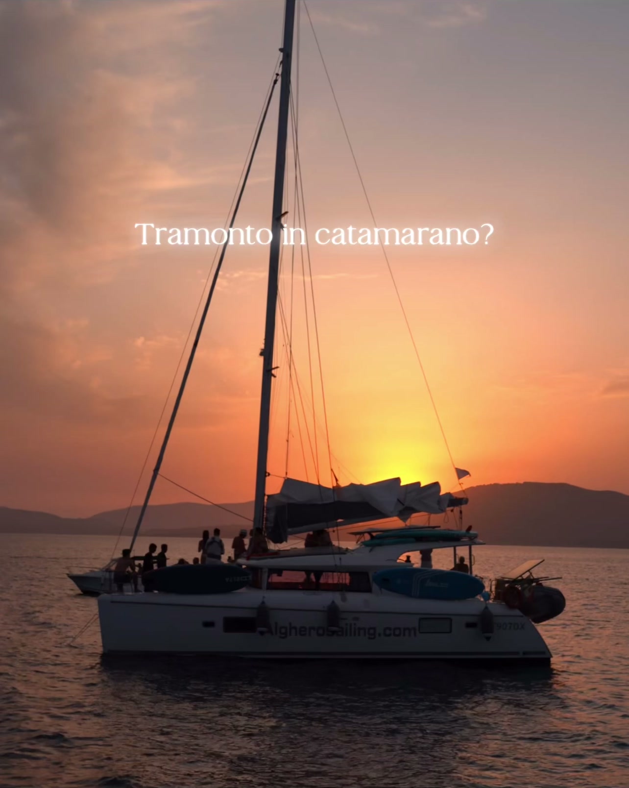 Tramonto in catamarano da sogno
