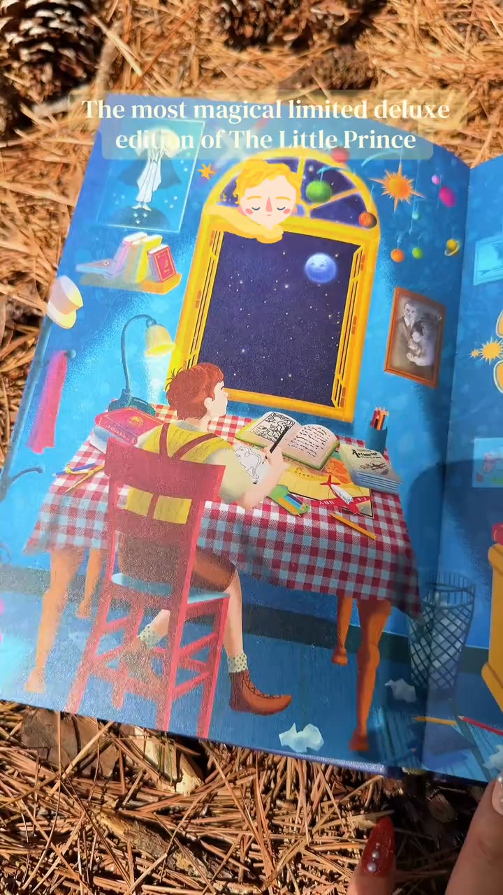 The Little Prince, with a rose whose petals turn and a fox that pops off the page.