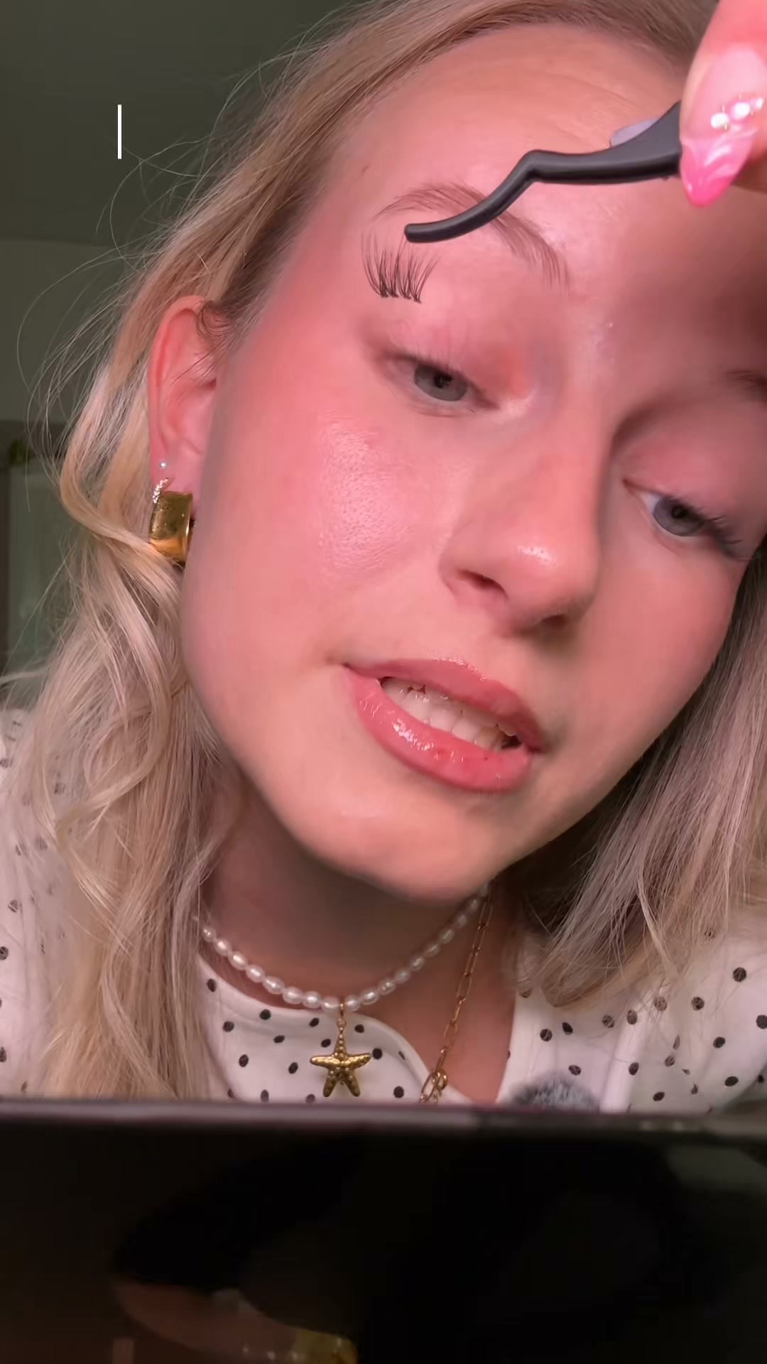 Morgens schon fertige Wimpern