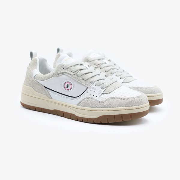 €99 | Sneaker/Basket - Cuir - Couleur unie - Blanc - Style Casual - Hom