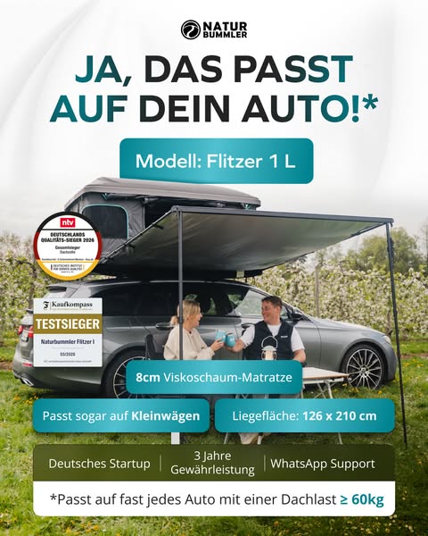 Dachzelt Testsieger bei FAZ & NTV