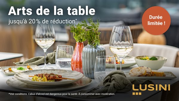 Offres Arts de la table : jusqu'à -20 %*