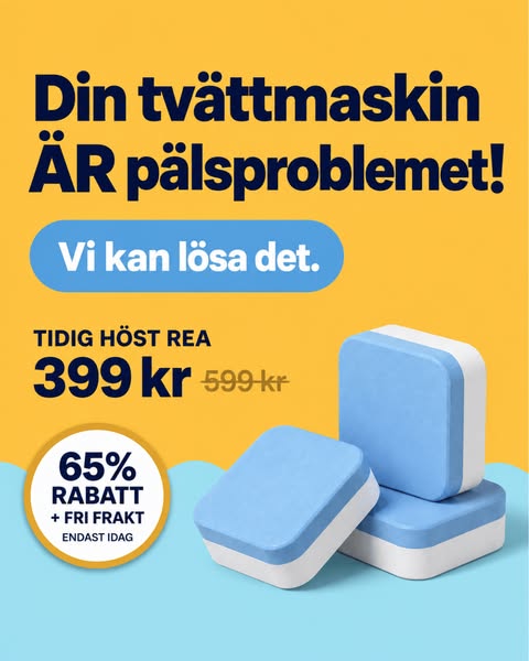 Djup rengör tvättmaskinen från päls, smuts & dålig lukt