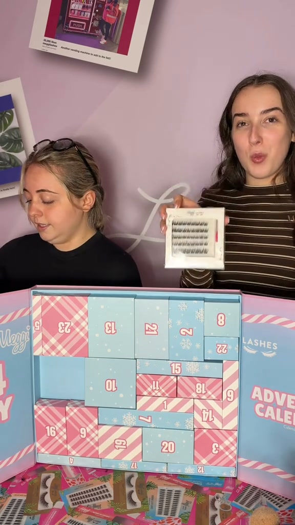 Meggi Lashes 24 Day Advent Calendar | Lash & Beauty Surprise Gift Set for Christmas
