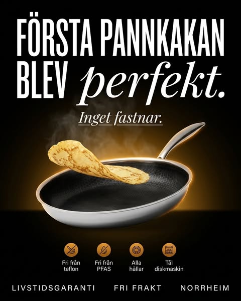 100% Fri från Teflon & PFAS