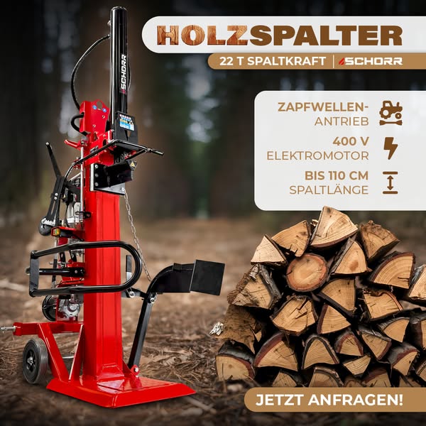 Profi-Holzspalter mit Zapfwelle & 400 V