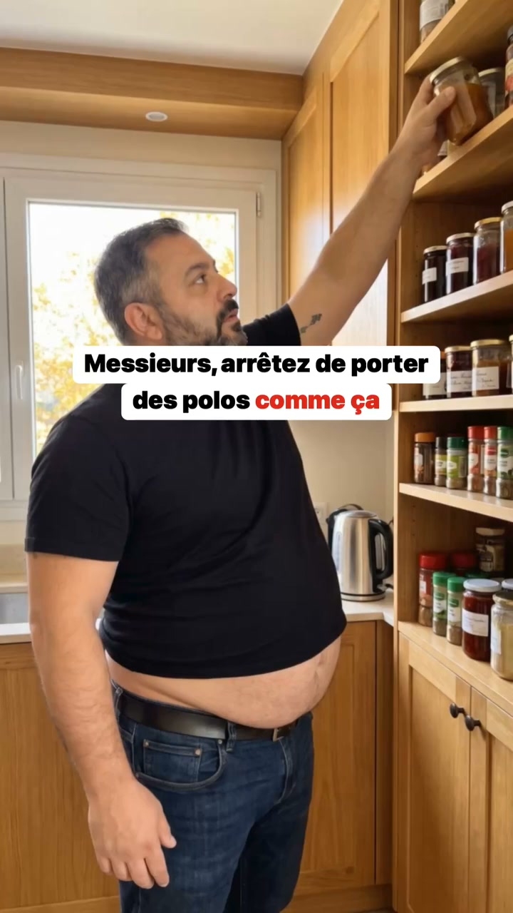 Le polo pour les hommes avec du ventre