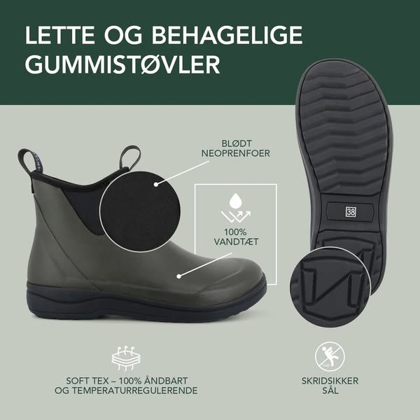 Spar 40% på gummistøvler fra Green Comfort