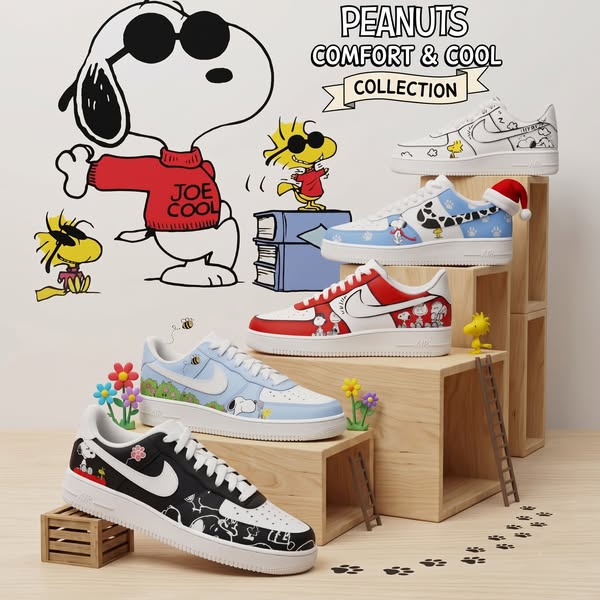 Elevate your sneaker rotation with our limited-edition Snoopy AF1s