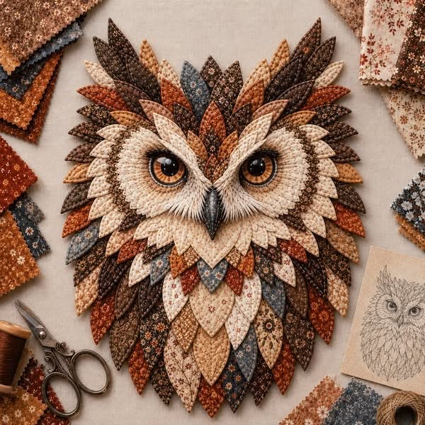 Limited Time Sale 49% OFF Layered Fabric Owl Wall Art DIY Kit