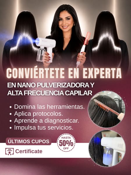 Domina la Pistola Nano Pulverizadora y el Peine de Alta Frecuencia en tus tratamientos capilares