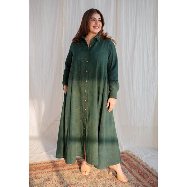 Trusha Dabu Cotton Dress