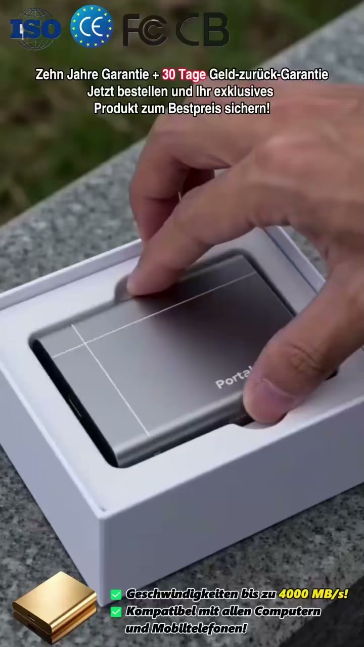 64TB Portable SSD｜Riesiger Speicher & bis 1050MB/s Lesegeschwindigkeit für deine Dateien