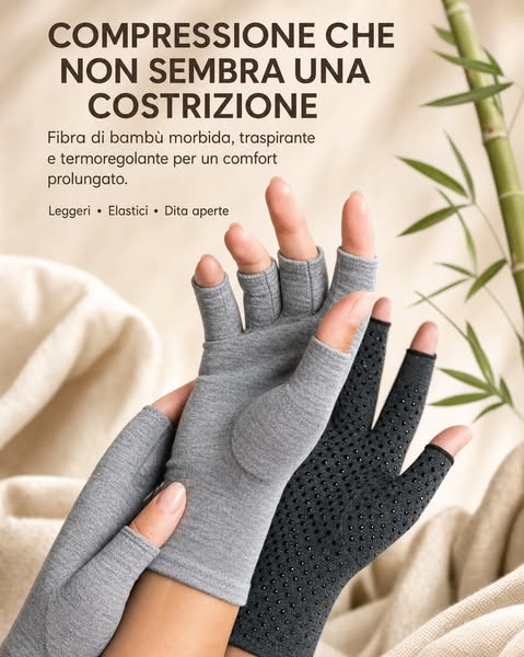Compressione comoda, dita libere
