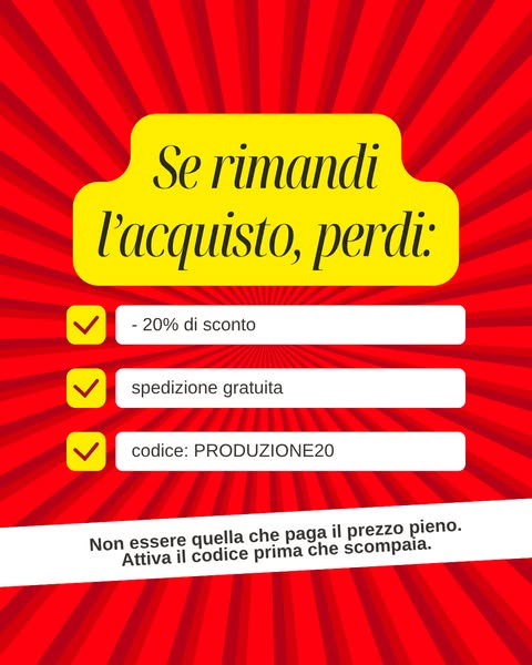 Ora o mai più (Solo fino a giovedì 10 settembre)