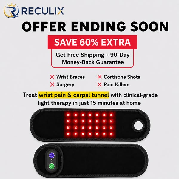 SALE IS LIVE! Up to 60% OFF on TheraWrap's red light wrist therapy!