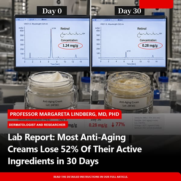 Lab Report: Most Anti-Aging Creams Lose 52% Of Their Active Ingredients in 30 Days