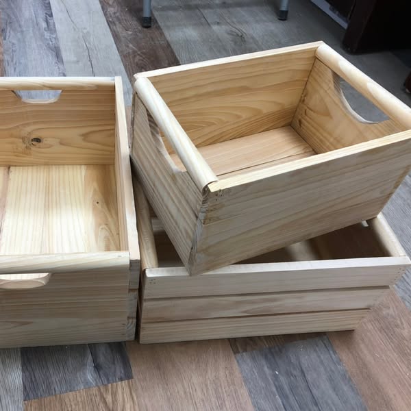 High Quality Customized Wooden Storage Crates Good Price Combo 3 Crates for Decorative Packaging Targeted Size