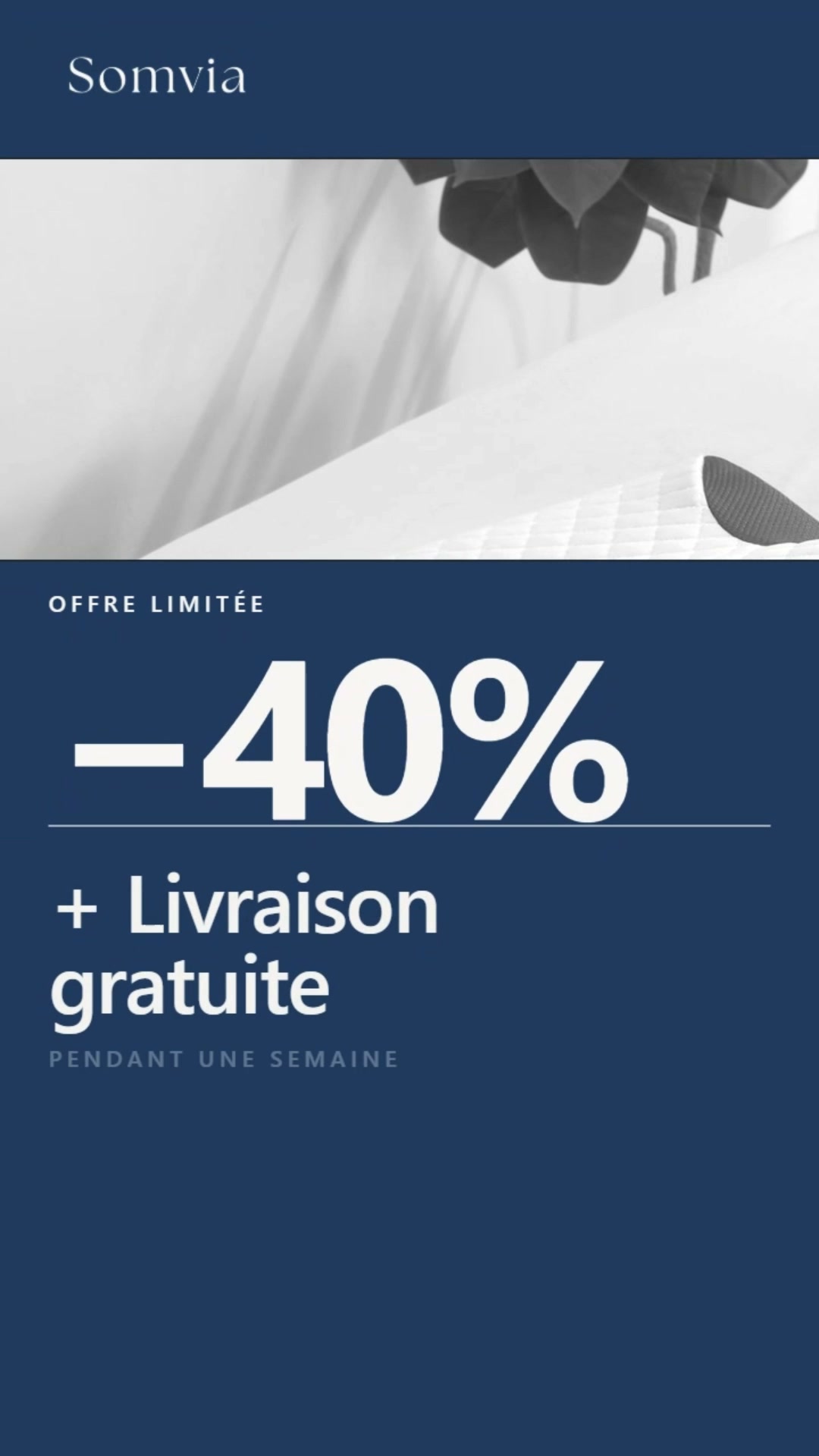 40% + livraison gratuite cette semaine