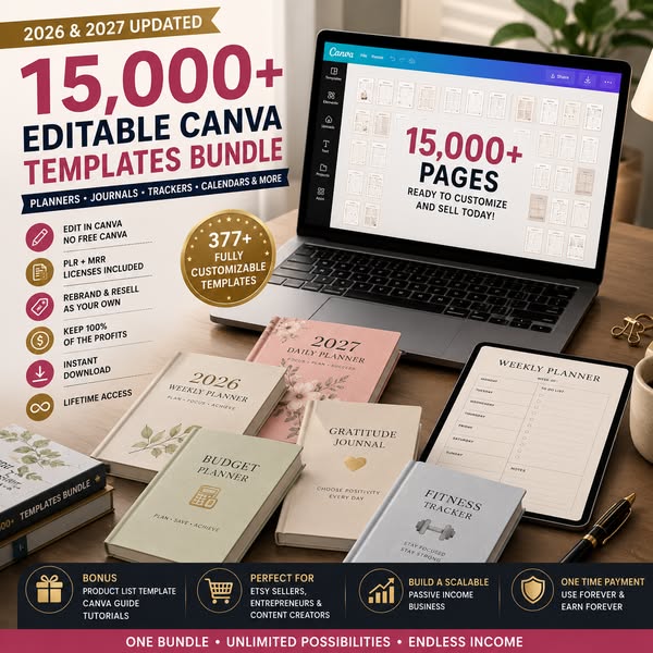 15,000+ Canva Templates