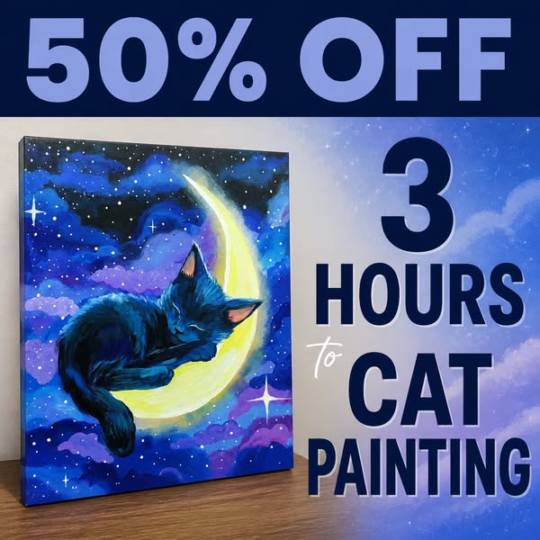 Learn The Modern Art Of Painting Dreamy Acrylic Cats