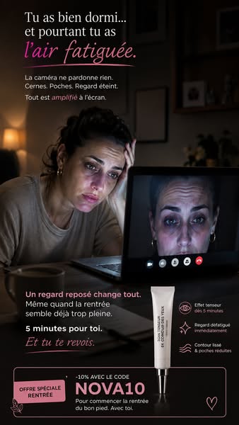 Effet tenseur visible en 3 à 7 min
