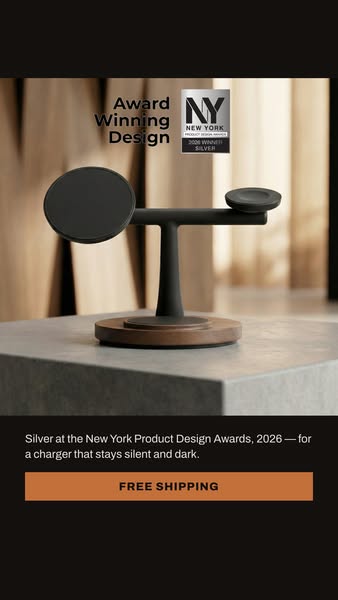 Real Walnut Wireless Charger