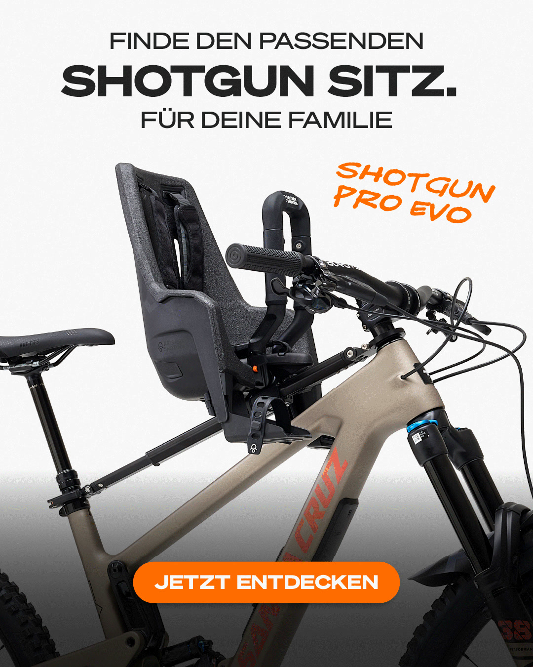 Shotgun Kinderfahrradsitz | Kostenloser Versand