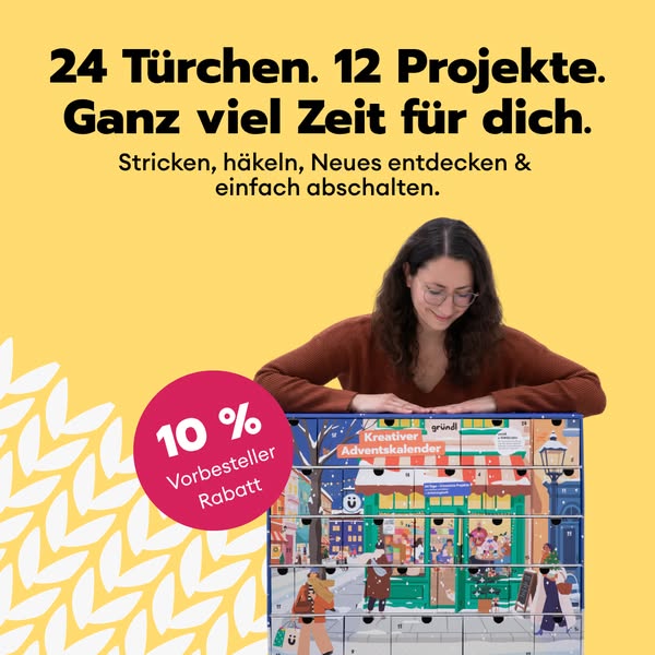 Kreativer Adventskalender zum Stricken & Häkeln