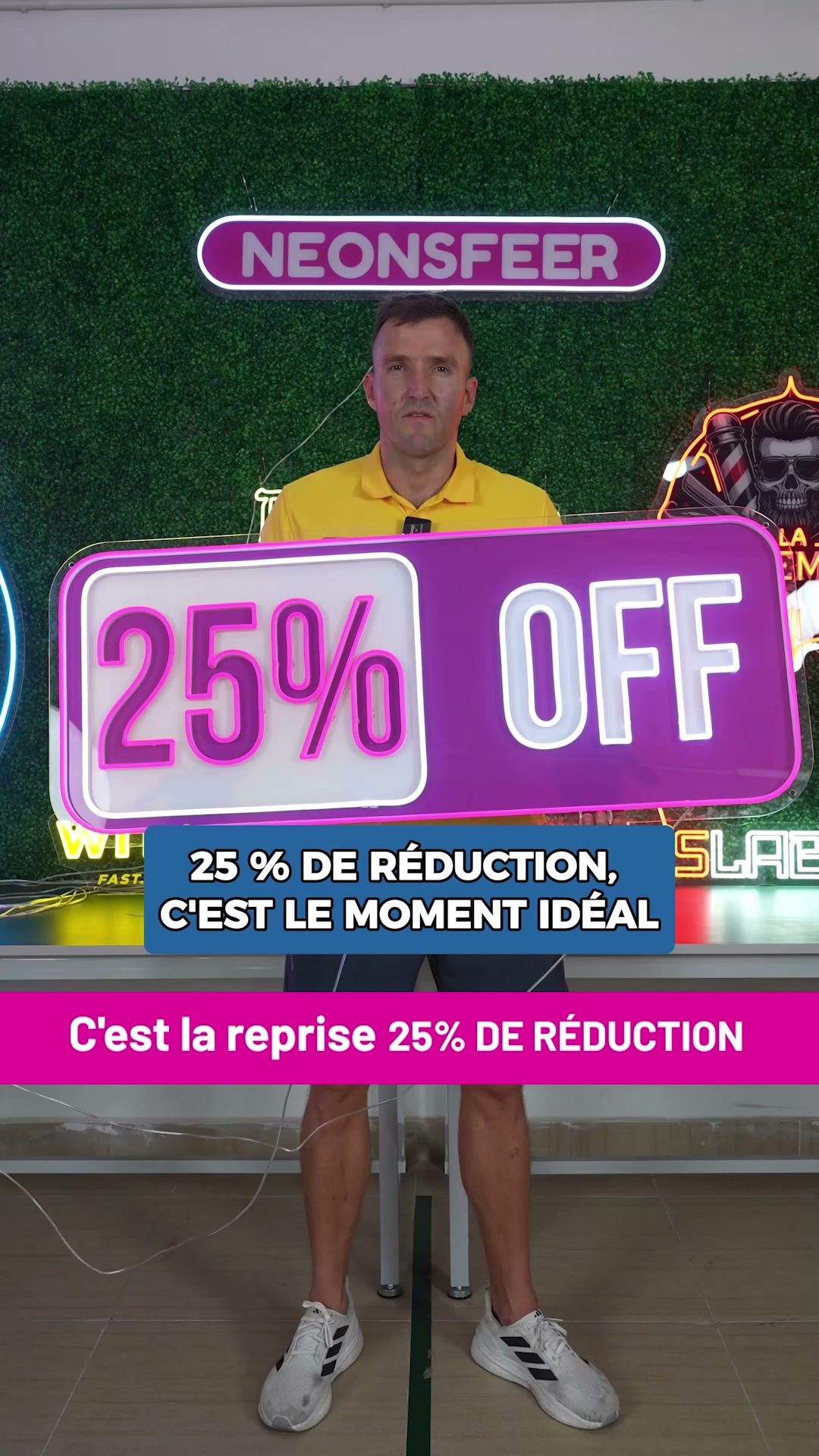 25 % de réduction : crée ton enseigne néon