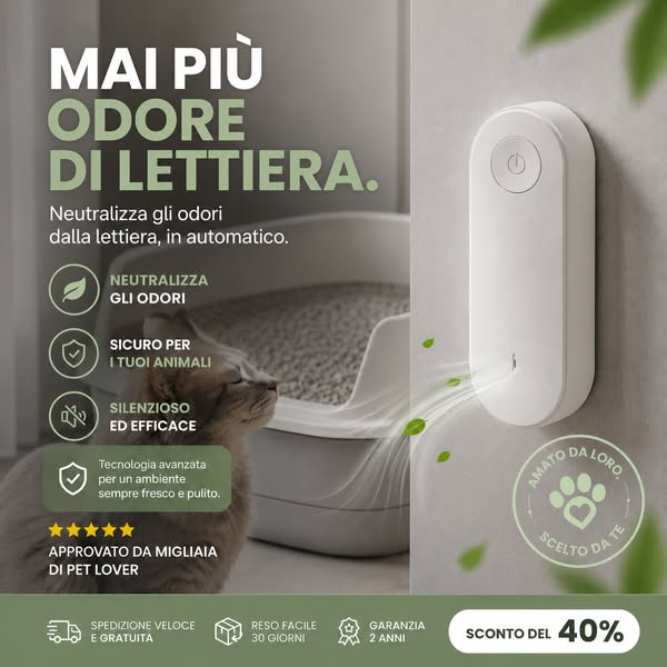 Mai più odore di lettiera