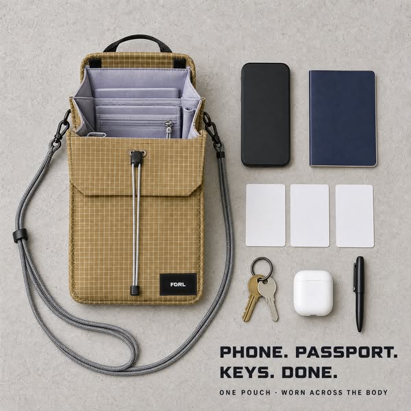 The Crossbody Phone & Passport Pouch
