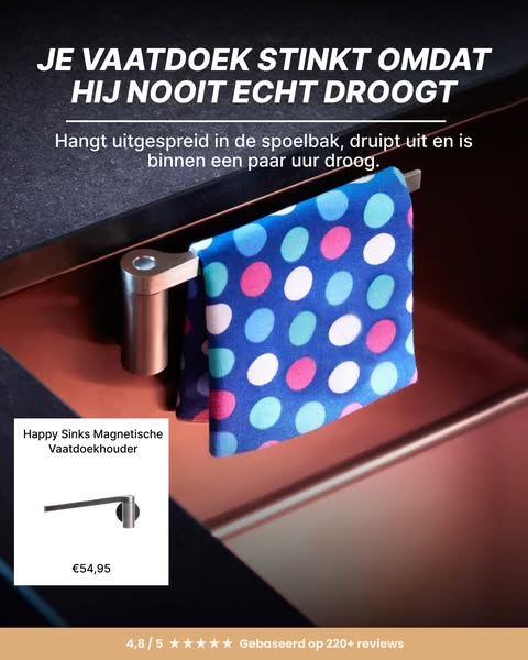 Nooit meer een stinkende vaatdoek