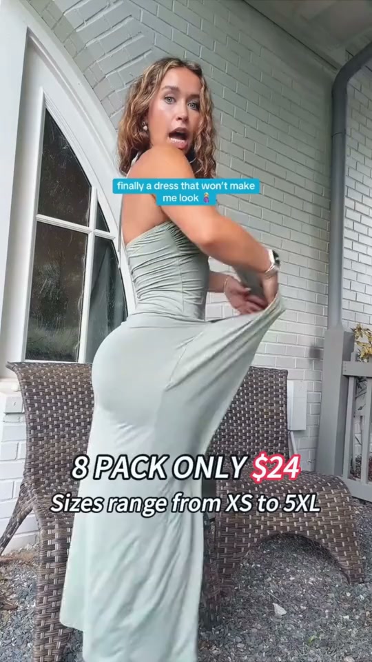$24 For 8 Halter Tie‑Back Maxi Dresses