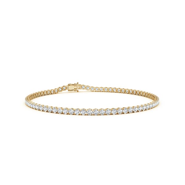 Angara 2.7 CTW ronde laboratoriumdiamant klassieke tennisarmband in 14K geelgoud