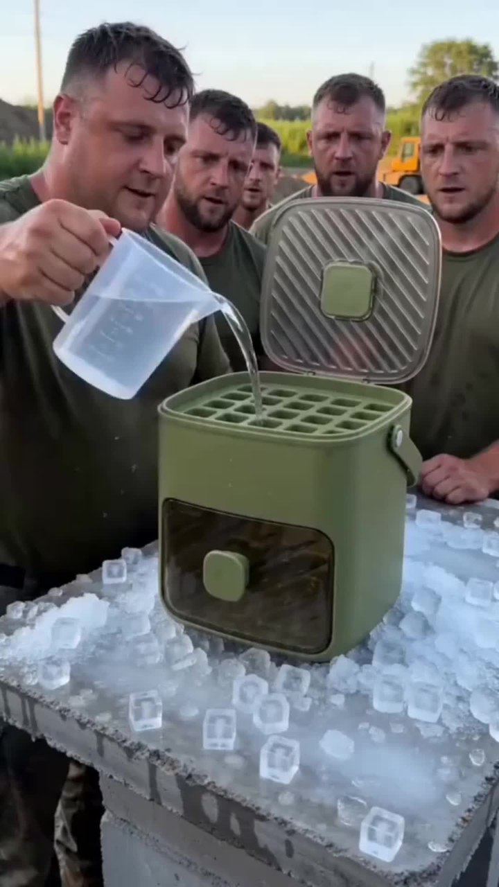 Handled Press-Type Ice Cube Tray (Double-Layer)