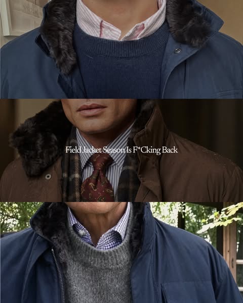 Technical Fur Collar Field Jacket | Navy – Sothiares