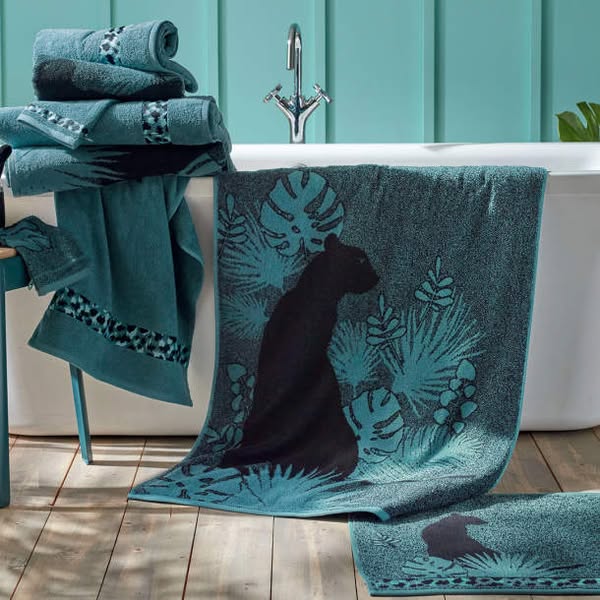 Lot éponge Majestueuse - 1 drap de bain 70cm x 130cm + 1 serviette 50cm x 90cm + 2 gants 15cm x 21cm - Coton - Françoise Saget