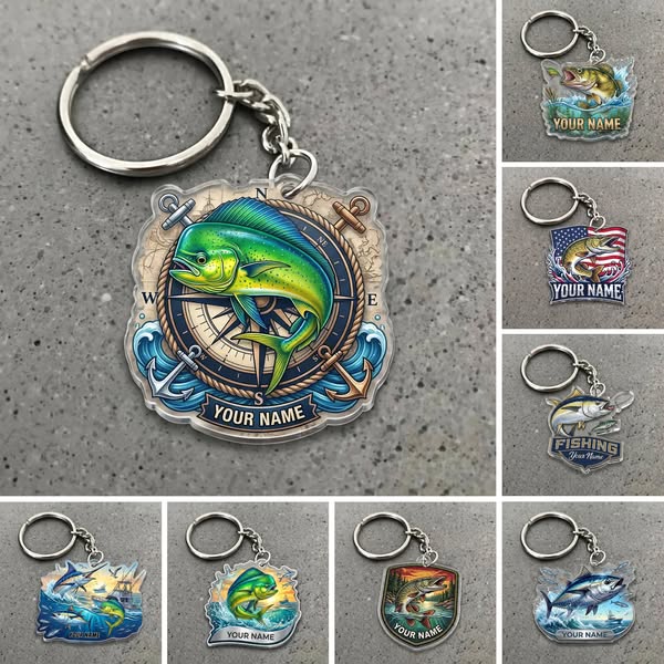 FISHING 3D KEYCHAIN