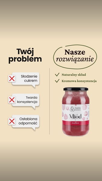 Bestsellerowy MIÓD Z MALINĄ