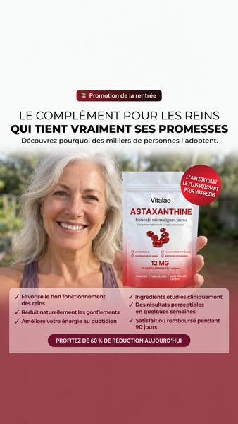 Dose clinique d'Astaxanthine — 100% naturel, 100% résultats