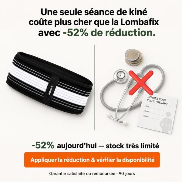 52% sur la Lombafix — stock très limité