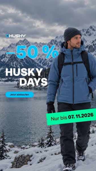 Bis zu –50 % bei den HUSKY DAYS