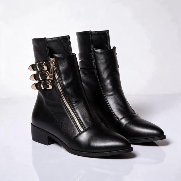 Pointed toe, low block heel, made for everyday wear.