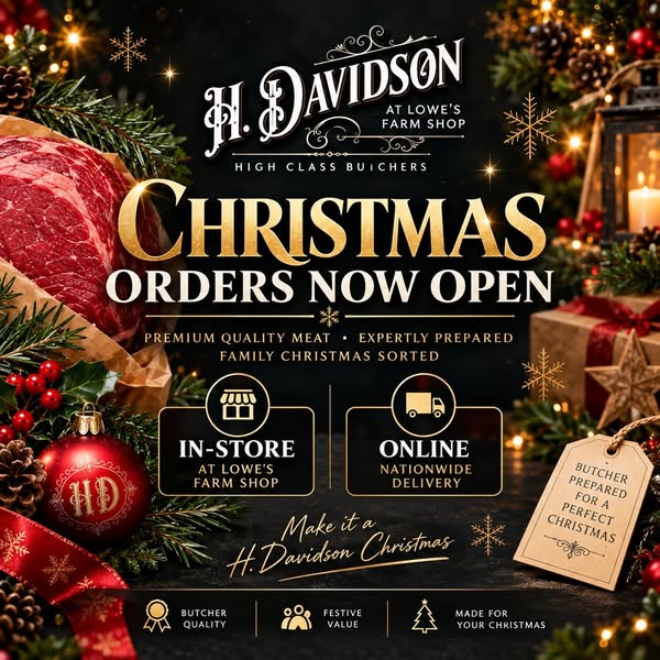 Anúncio de H Davidson Butchers